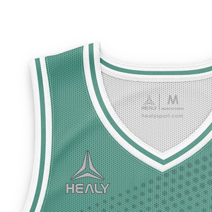 Camisetas de Baloncesto Healy 2026 Verde Bosque con Cuello en V, Cómodas y Ligeras, de Tela de Poliéster, sin Mangas, Unisex - Product Image 2