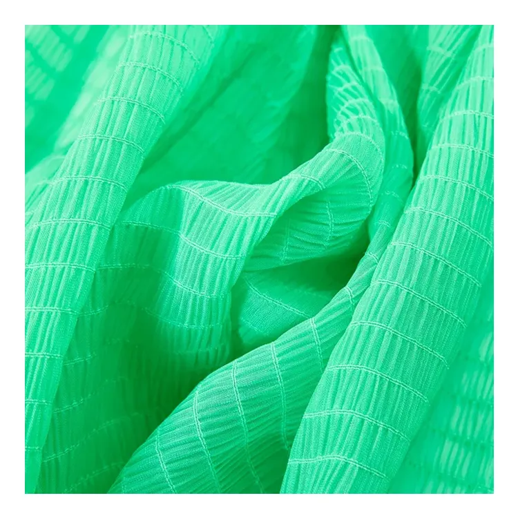 Custom Shrink-resistant 145cm 40gsm Special Silky Stripe Jacquard 100% Polyester Fabric For Garment
