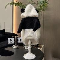 Pull à capuche élégant et mignon pour chien ZHONGYA, en fourrure de vison moelleuse et duveteuse, tenue d'hiver chaude pour petits animaux de compagnie