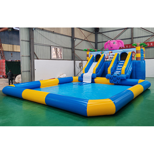 Inflatable nước nhảy voi trượt nước 6x4m với Hồ bơi bơm hơi OEM nhà máy - Product Image 1