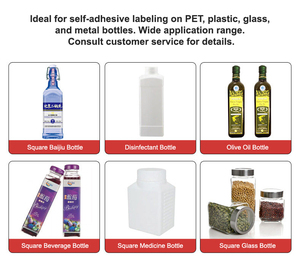 Máquina etiquetadora de superficie plana para botellas cuadradas, cosméticos, alimentos, bebidas, frascos, latas, bolsas, cajas, semiautomática - Product Image 4