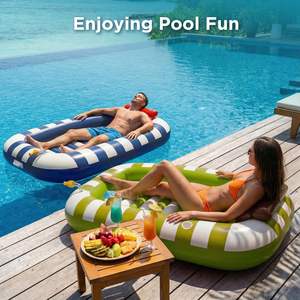 แพยางเป่าลมสำหรับอาบแดด พร้อมสเปรย์น้ำ สำหรับผู้ใหญ่ ใช้เป็นเตียงอาบแดด หรือแพว่ายน้ำสำหรับเล่นน้ำในฤดูร้อน - Product Image 5