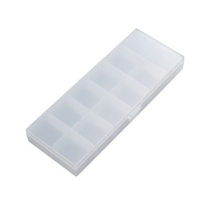 Travel Jewelry Organizer <b>Box</b> Transparent White 1L With Compartments For <b>Earrings</b> Studs Rings Necklaces Nail Art Accessories - Product Image 5
