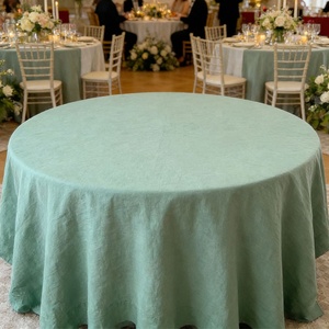 <span class=keywords><strong>Nappe</strong></span> de luxe <span class=keywords><strong>en</strong></span> coton <span class=keywords><strong>lavé</strong></span> 120/132 pouces, aspect froissé, couleur unie, imperméable, anti-taches, moderne, pour mariage, restaurant, fête, maison - Product Image 5
