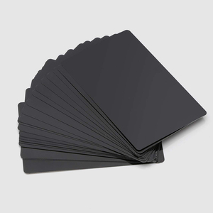 Danh Thiếp Cắt Laser Trống Kim Loại Khắc Mờ Đen Anodized Bằng Thép Không Gỉ Sang Trọng Tùy Chỉnh - Product Image 1