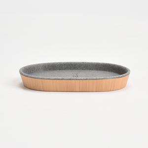 <span class=keywords><strong>Porte</strong></span>-<span class=keywords><strong>savon</strong></span> ovale à effet <span class=keywords><strong>béton</strong></span> gris et peint à la main en résine de Grain de bois - Product Image 2
