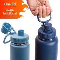 Bouteille d'eau isotherme sous vide de 32 oz et 40 oz avec poignée, en acier inoxydable, pour le sport, à large ouverture, en stock