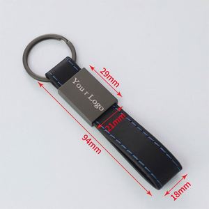 Porte-clés mousqueton en cuir PU de luxe personnalisable avec logo, accessoires métalliques pour promotion de marque automobile, vente en gros usine - Product Image 4