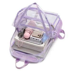 Waterproof Pvc Clear Transparent Plastic School <b>Backpack</b> Bags for Girl - Product Image 4