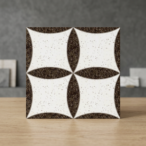 Carreaux de sol en céramique émaillée pleine masse effet marbre Bookmatch 400x400mm, étanches pour salle de bain et intérieur - Product Image 3