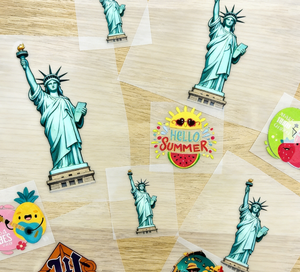 Autocollants de transfert thermique DTF personnalisés de la série Monuments mondiaux (Grande Muraille, Statue de la Liberté) pour l'impression sur T-shirts et vêtements, lavables - Product Image 3