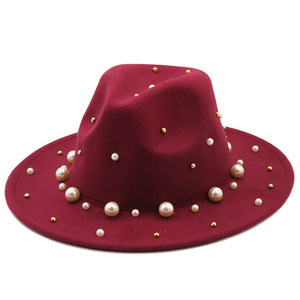 Nuovo Cappello Fedora Jazz a Tesa Larga in Pura Lana Merino 100% Regolabile Unisex per Feste e Pesca Accessorio di Moda - Product Image 1