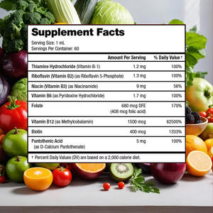 Gouttes liquides du complexe <span class=keywords><strong>B</strong></span> du fabricant avec un mélange de vitamines <span class=keywords><strong>B</strong></span> pour améliorer la santé immunitaire de la famille - Product Image 2