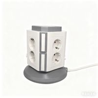Multiprise de table 6 prises 4 USB 2 ports Type-C Protection contre les surtensions Câble de 1,8 m 10A 250V/110V Installation facile Maison