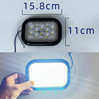 Feu stop, feu arrière, clignotant rectangulaire à LED, 12 LED, 12V, 10V-30V, 1,8W, camion, remorque, tracteur, ADR, E-MARK, étanche, feu de gabarit latéral