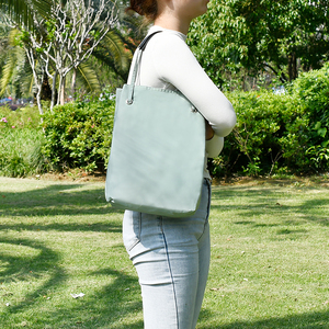 Sac à lunch imperméable en polyester de nouvelle conception avec fermeture éclair et poche, poignée en cuir, petit format, sac de transport - Product Image 2