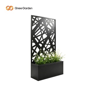 Gnee Garden Modern Eco-Friendly Powder Coated Metal Planter Box Abstract Geometric <b>Screen</b> Outdoor <b>Privacy</b> Wall for Garden Plants - Product Image 5