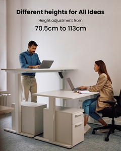 Scrivania per Computer con Motore Singolo Essenziale, Tavolo da <span class=keywords><strong>Lavoro</strong></span> Regolabile <span class=keywords><strong>in</strong></span> Altezza per Casa e <span class=keywords><strong>Ufficio</strong></span>, Facile da Montare - Product Image 3