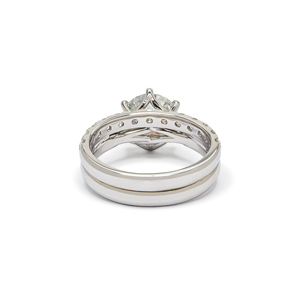 Gioielli Paston ghiacciati 3,5 ct taglio rotondo Moissanite <span class=keywords><strong>anello</strong></span> <span class=keywords><strong>solitario</strong></span> 4mm fascia di fidanzamento matrimonio Vvs gioielli <span class=keywords><strong>diamante</strong></span> argento 925 - Product Image 5