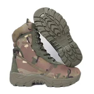 Low price wholesale waterproof digital camouflage side zipper Light weight outdoor boots