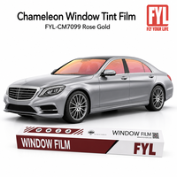 Film teinté pour vitres de voiture haute performance 2mil, film teinté caméléon pour pare-brise IRR70%+ UV99%, film solaire anti-éblouissement caméléon pour voiture