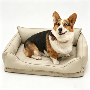 Solid Color Leather Pet <b>Sofa</b> Bed Waterproof Removable Cover <b>Dog</b> Cat Bed <b>Sofa</b> Pet Nest For Small <b>Dogs</b> - Product Image 6
