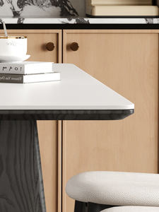 Set Tavolo da Pranzo e Sedie <span class=keywords><strong>in</strong></span> Stile Nordico Semplice, Rettangolare, <span class=keywords><strong>in</strong></span> <span class=keywords><strong>Legno</strong></span> Massello Ecologico Fatto a Mano con Piano <span class=keywords><strong>in</strong></span> Marmo, per Arredamento Casa - Product Image 6