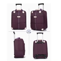 Ensemble Unisexe de 2 Valises Cabine Extensibles et Légères à Roues avec Sac de Voyage pour Professionnels