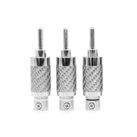 Connecteur RCA en cuivre plaqué rhodium pour adaptateur de câble de haut-parleur