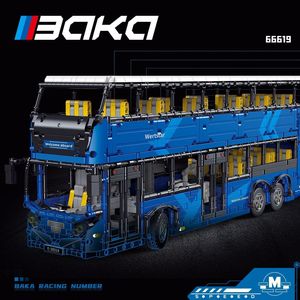 BaKa 66619 Double Decker Bus <b>Building</b> Block <b>Model</b> Toy 800+ Pieces Plastic Interlocking Blocks For Boys Youth Assembly Kit - Product Image 2