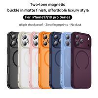 Nouvelle coque magnétique PC+TPU pour iPhone 17 18 Pro/Pro Max - Coins renforcés, dos transparent anti-jaunissement, aimants intégrés, OEM ODM