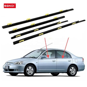 Per Honda Civic 2001 2002 2003 2004 2005 4 Pezzi Guarnizione Esterna per Finestrini, Striscia Sigillante, Modanatura Decorativa - Product Image 1