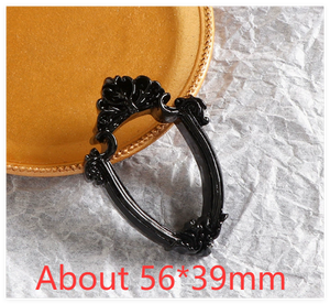 Cornice per Foto Miniatura Rettangolare, Ovale, a Cuore, Quadrata, Nera, con Cabochon Grande in Resina Flatback per Fai da Te, Giocattoli per Bambini, <span class=keywords><strong>Mobili</strong></span> per Case delle Bambole - Product Image 6