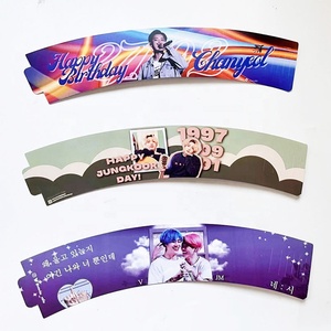 Custom Pvc Transparent plastic cup sleeves with Gift Heat insulation cup holder kpop cupsleeve