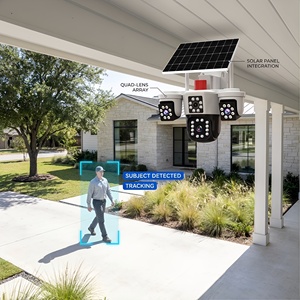 Caméra PTZ 4G <span class=keywords><strong>à</strong></span> trois objectifs en gros, personnalisable en usine, suivi IA 3MP, application OKAM, prix abordable - Product Image 6