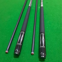 Haute qualité technologie noire 1/2 Split Double Section Queue de billard en Fiber de verre 13mm grosse tête American Nine Ball en Fiber de carbone