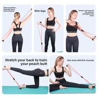 Banda de Resistencia Multifuncional para Ejercicios en Casa, para Hombros, Cuello, Espalda, Abertura del Pecho, Entrenamiento de Yoga, Forma de 8