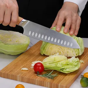 Set De Cuchillos professionelles Messerset 5 Stück Edelstahl geschmiedetes Küchenmesser Set mit Pakka Holzgriff