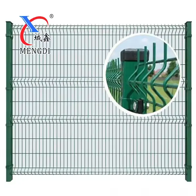 Home Decorative Metal Fence 3D Curved Welded Wire Mesh Fence For Courtyard