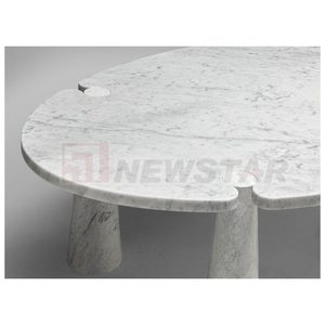 Newstar 2024 chất lượng cao bằng đá cẩm thạch trắng bàn ăn, đá tự nhiên đồ nội thất sang trọng - Product Image 6