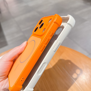 Bumper Liquid silicone <b>Camera</b> AG Glass <b>Magnetic</b> Phone case for iPhone 17 16 15 14 Pro Max Square Frosted Lens rubber Back Cover - Product Image 5