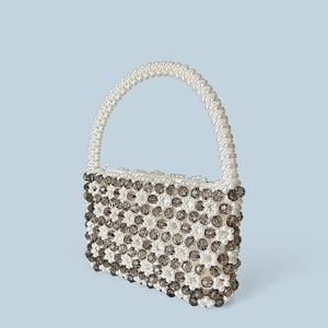 Sac à bandoulière bohème rétro pour femme, tendance, tissé à la main, géométrique, color-block, fleurs perlées - Product Image 3