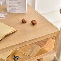Table de chevet en bois massif, style ferme moderne, faite à la main, durable, pour chambre à coucher, appartement, salon, hôtel, ART