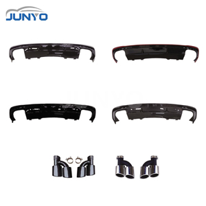 Kit carrosserie Junyo modifié, diffuseur de pare-chocs arrière à quatre sorties, lèvre arrière noire brillante, embout d'échappement pour <span class=keywords><strong>Audi</strong></span> A4 <span class=keywords><strong>S4</strong></span> 2020-2025 - Product Image 3