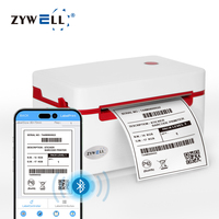 Impresora de etiquetas de envío ZYWELL 4x6 impresora térmica de etiquetas de código de barras Bluetooth impresora A6