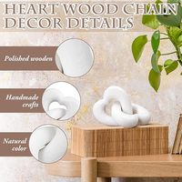 Décorations de la Saint-Valentin, cœurs en bois imbriqués, décor neutre pour la Saint-Valentin, nœud d'amour en bois, cadeaux pour couples