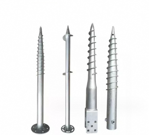 Q235b mạ kẽm nhúng nóng mặt đất vít cọc năng lượng mặt trời gắn hệ thống nền tảng ống thép hàn có sẵn để bán - Product Image 2