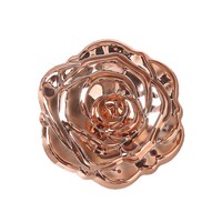 Portable rétro Rose fleur forme Mini poche miroir de maquillage Double face main Compact voyage vanité pliant miroirs cosmétiques