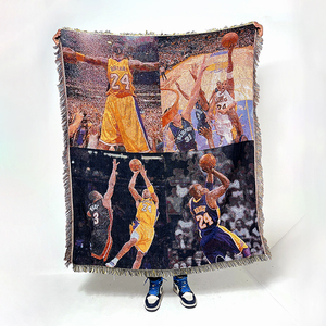 Customized 100% Recycled Cotton Woven Throw Blanket Outside <strong>Picnic</strong> <strong>Rugs</strong> - Product Image 6