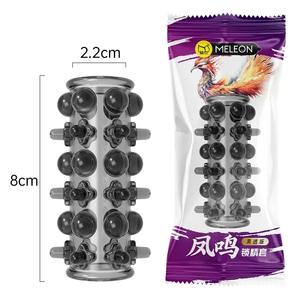 Groothandel Hot Selling Reality Crystal Silicon Dot Condooms Externe Sex <span class=keywords><strong>Dildo</strong></span> 'S Met Siliconen Penis Ringen - Product Image 6